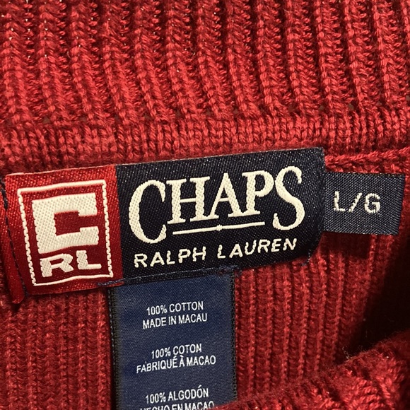 Men’s Chaps x Ralph Lauren cable knit crewneck sweater - Picture 2 of 4
